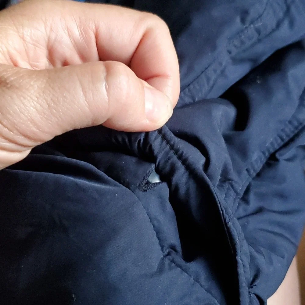Baby‎ GAP navy nautical puffer coat with detachable hood
